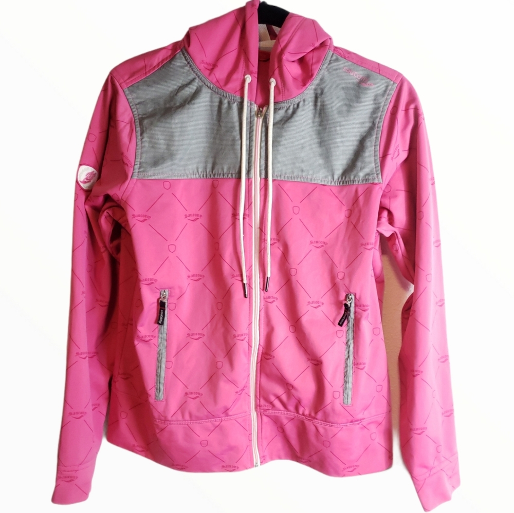 Saucony Pink All Over Print Zip UP Medium